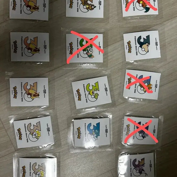 [BUNJANG] Baskin Robbins Pokemon 30th Anniversary Sticker Set / 베스킨라빈스 포켓몬 30주년 스티커