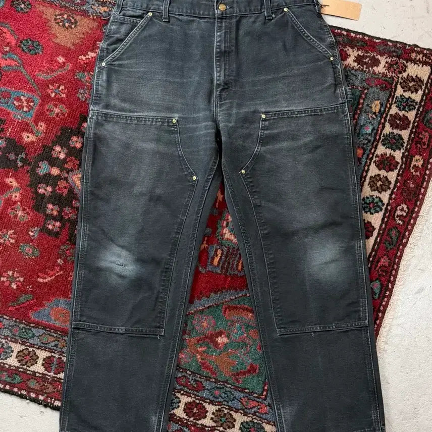 [BUNJANG] Carhartt B01 Black Double Knee Work Pants / [38] OG 칼하트 더블니 블랙 칼하트 B01 썩블니 워크팬츠