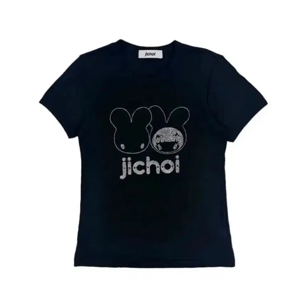 [BUNJANG] J.Choi 24SS Fitted Logo T-Shirt Black Size 1 / 지초이 24SS 피티드 로고 티셔츠 블랙 1 사이즈