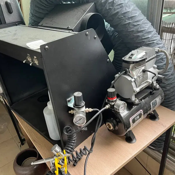 [BUNJANG] Ultimate Spray Booth Compressor Airbrush Set / 궁극 도색 부스 콤프레샤 에어브러쉬 세트로 판매합니다(네고문의가능)