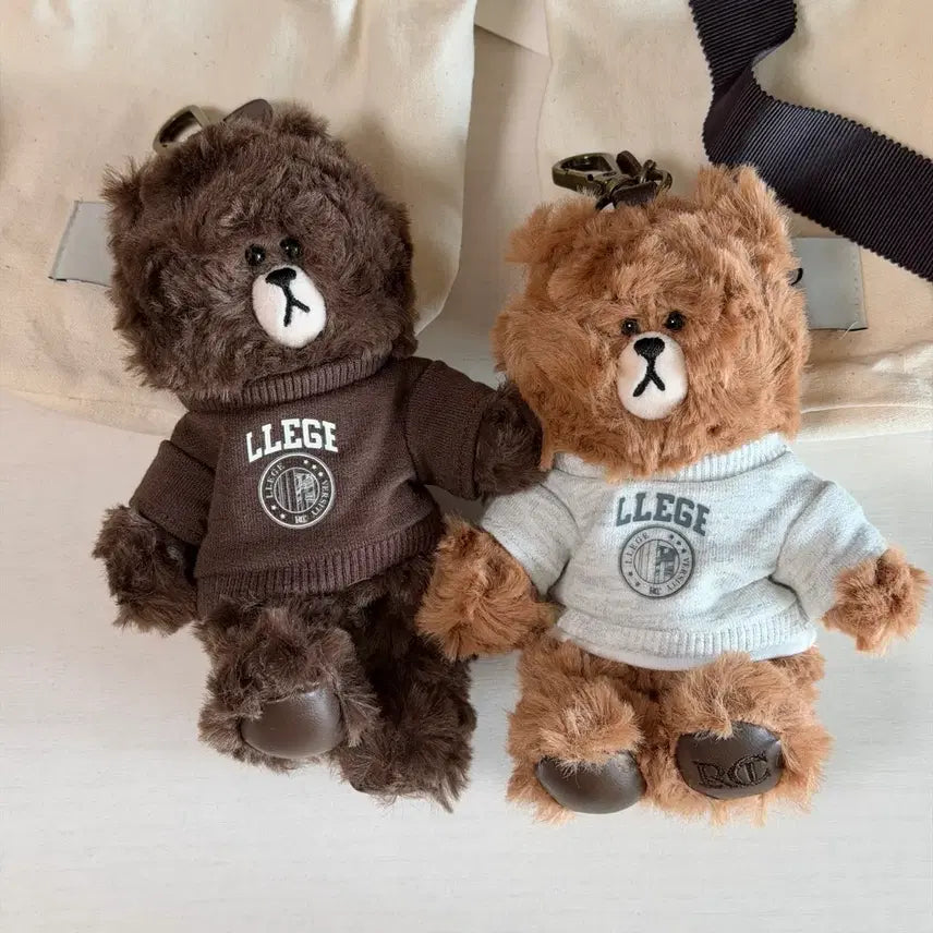 [BUNJANG] LINE FRIENDS x recto Brown Classic Keyring Plush Doll / 라인프렌즈 렉토 콜라보 브라운 클래식 키링 인형 초콜릿 빈티지 recto