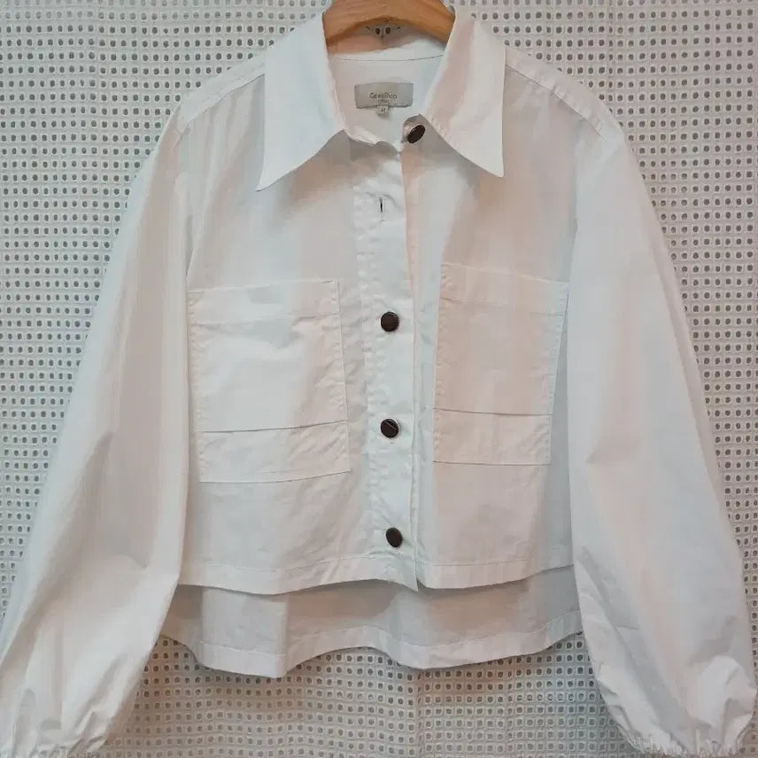 [BUNJANG] Celebshop Crochet Shirt White / 셀럽샵 크로셰 셔츠 화이트 66