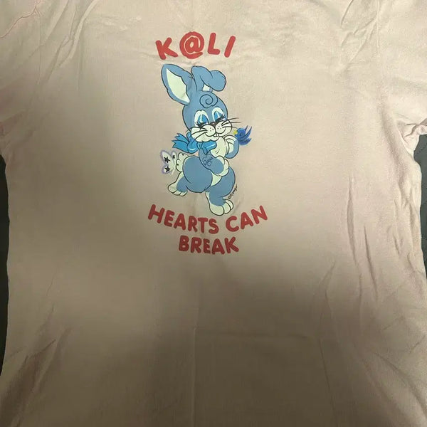 [BUNJANG] Kenzo KALI Pink Rabbit Graphic Short Sleeve T-Shirt / 겐조 K@LI 핑크색 토끼 그래픽 반팔 티셔츠 팔아요