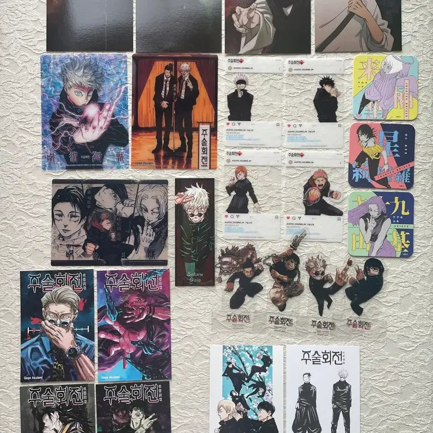 [BUNJANG] Jujutsu Kaisen Manga Merchandise Bundle Postcard & Photocard Set / 주술회전 만화책 특전 등등 일괄 양면엽서 포토카드