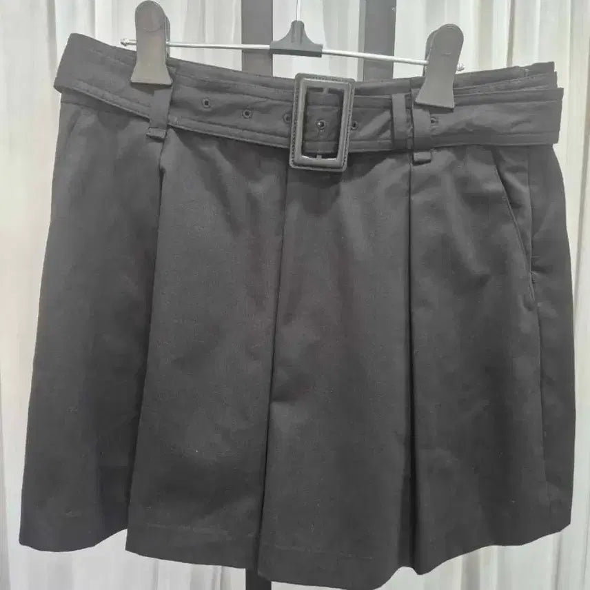 [BUNJANG] TIMEHomme Black Belt Detachable Shorts / 한섬 타임 블랙 벨트  디테쳐블 숏팬츠