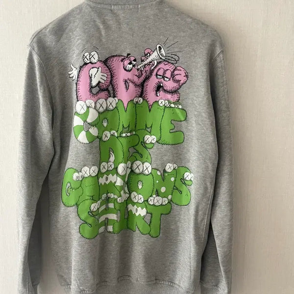 [BUNJANG] Comme des Garçons SHIRT x KAWS Collaboration Zipper Track Jacket Grey / [민트급/L] 꼼데가르송 셔츠 x 카우스(KAWS) 콜라보 지퍼 트랙 자켓 그레이