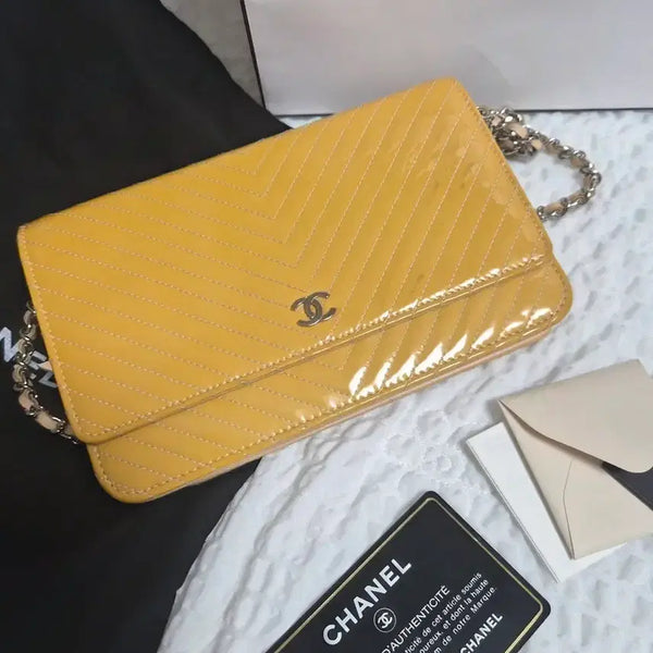 [BUNJANG] Chanel WOC Crossbody Bag Yellow / 샤넬 크로스백 옐로우 정품