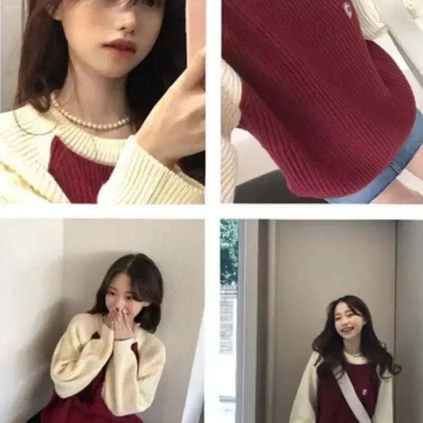 [BUNJANG] Color Block Knit Sweater / 니트(리뉴얼 전)