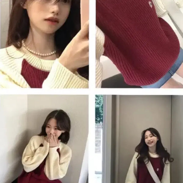 [BUNJANG] Color Block Knit Sweater / 니트(리뉴얼 전)