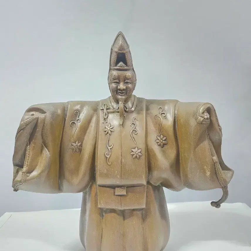 [BUNJANG] Seizan Studio Bronze Noh 'Okina' Sculpture / 능악 오키나 조각상