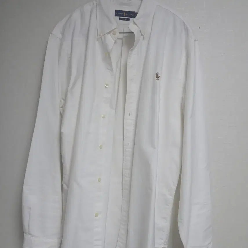 [BUNJANG] Polo Custom Fit Oxford Shirt White / 폴로 커스텀핏 옥스포드 셔츠 화이트