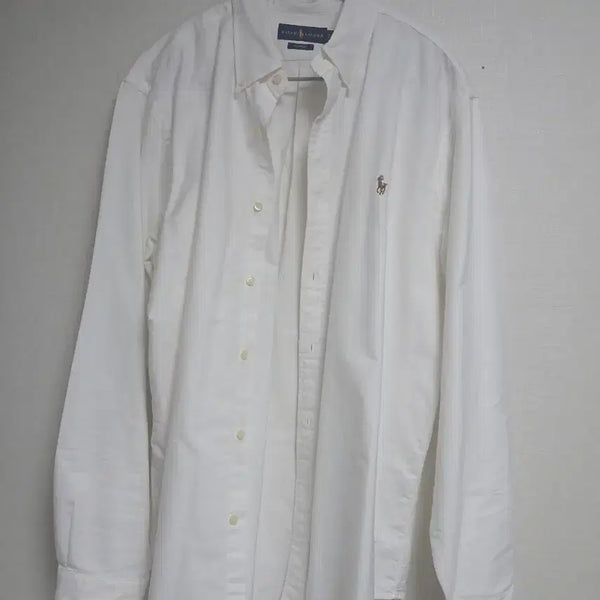 [BUNJANG] Polo Custom Fit Oxford Shirt White / 폴로 커스텀핏 옥스포드 셔츠 화이트