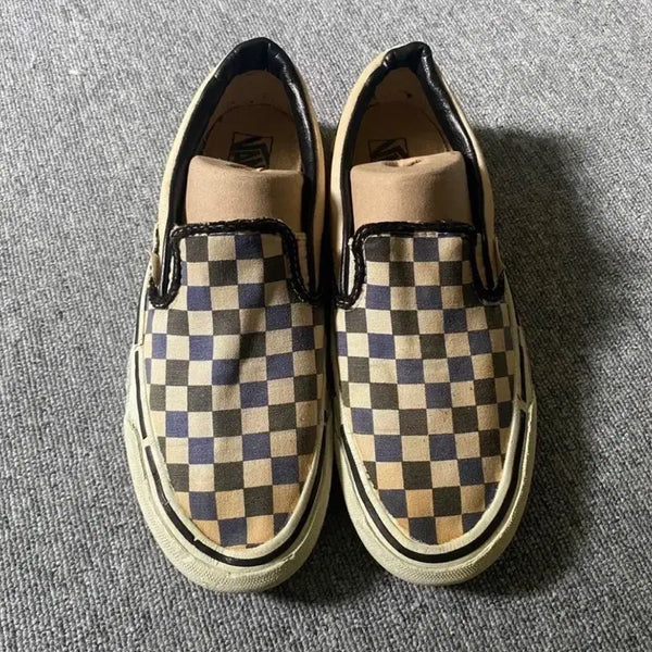 [BUNJANG] Vans Blue Checkerboard Slip-On (90s, Size 275) / [275] 90s반스 블루체커보드 슬립온