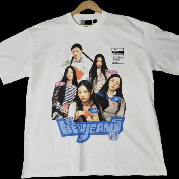 [BUNJANG] NewJeans Graphic Short Sleeve T-Shirt / 뉴진스 반팔 티셔츠