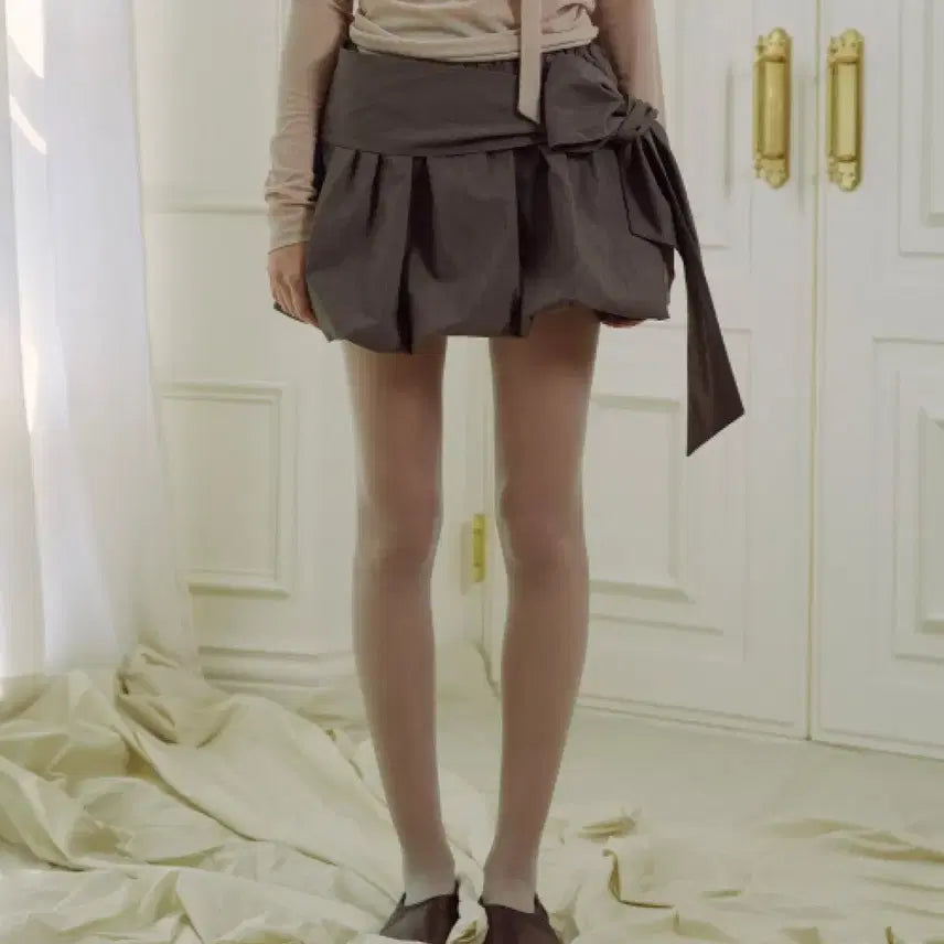 [BUNJANG] The Porta Tie Pumpkin Skirt / 더포르타 타이펌킨스커트