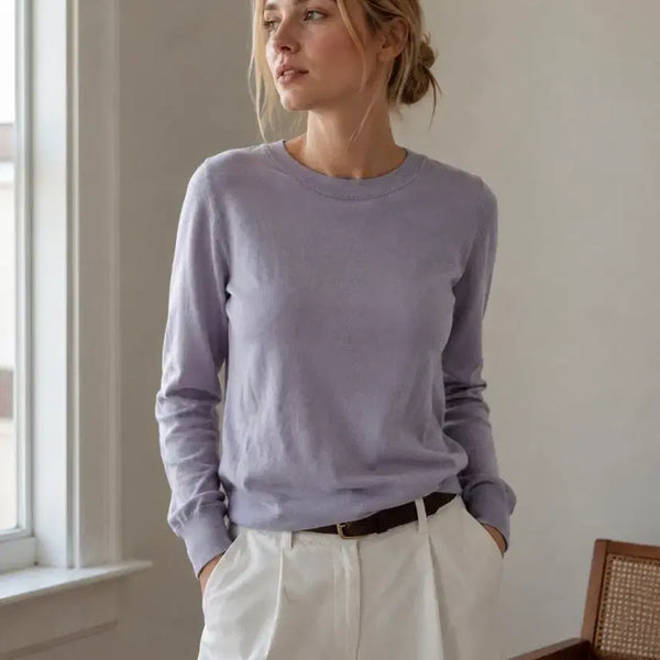 [BUNJANG] Theory 100% Cashmere Lavender Knit Sweater (Size S) / 띠어리.케시미어100% 라벤더 S