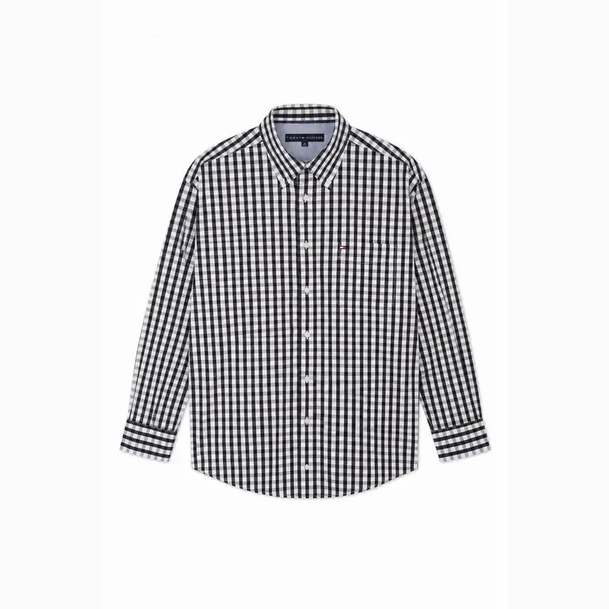 [BUNJANG] Tommy Hilfiger Men's 100% Cotton Checkered Shirt / TOMMY HILFIGER 타미힐피거 코튼 100% 체크 셔츠 - Men (6386)