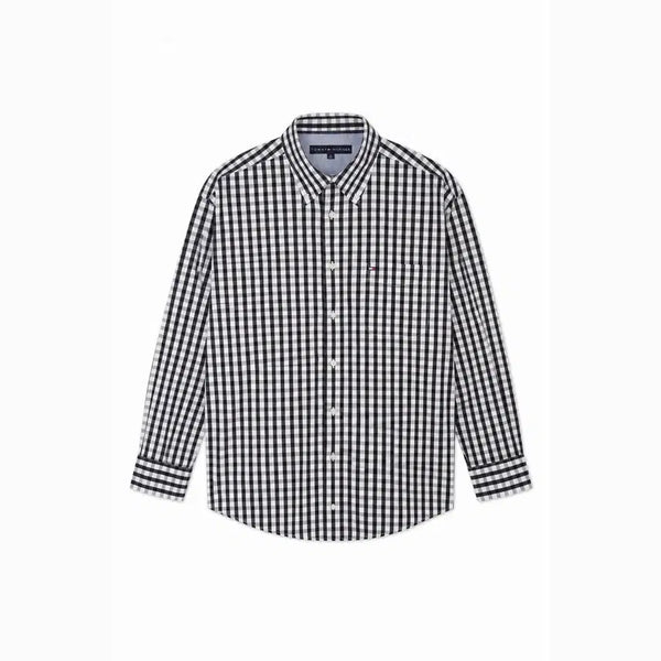 [BUNJANG] Tommy Hilfiger Men's 100% Cotton Checkered Shirt / TOMMY HILFIGER 타미힐피거 코튼 100% 체크 셔츠 - Men (6386)