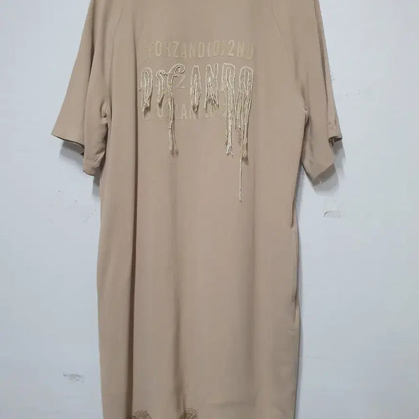 [BUNJANG] Ozzecccon Beige Lace Mini Dress / 오즈세컨 베이지색 레이스 원피스