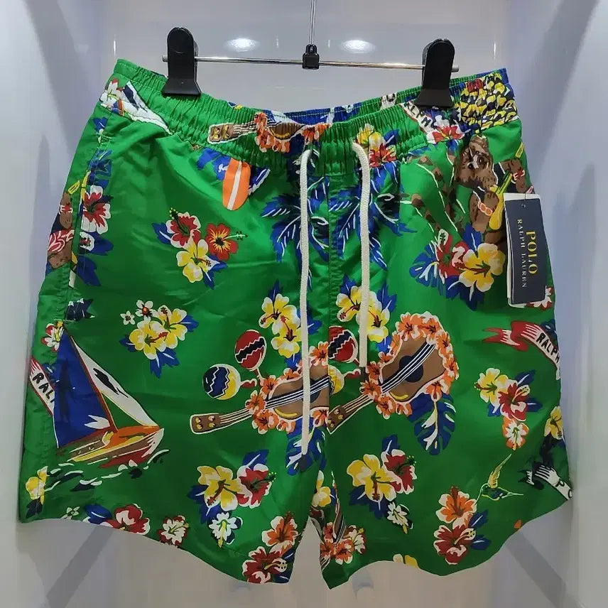 [BUNJANG] Polo Ralph Lauren Hawaiian Pattern Swim Shorts / 폴로 랄프로렌 하와이안 패턴 수영복