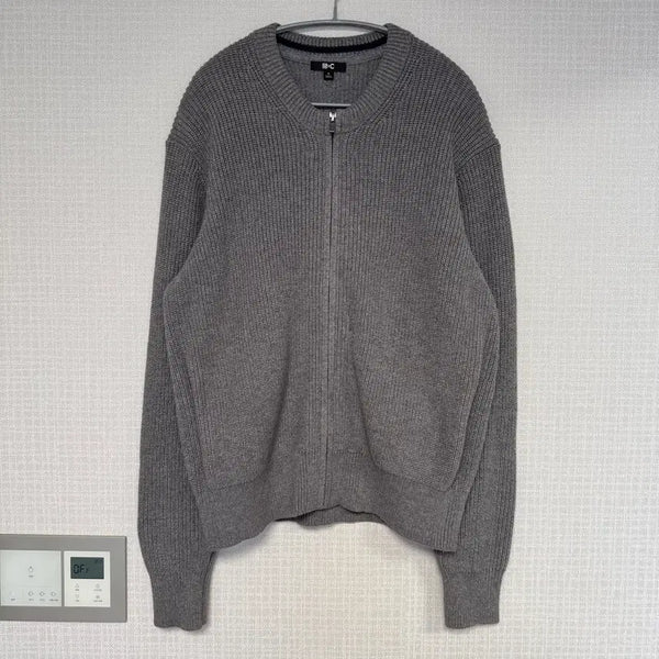 [BUNJANG] Uniqlo U Crew Neck Full Zip Cardigan Grey M / 유니클로C 크루넥풀집가디건 그레이 M
