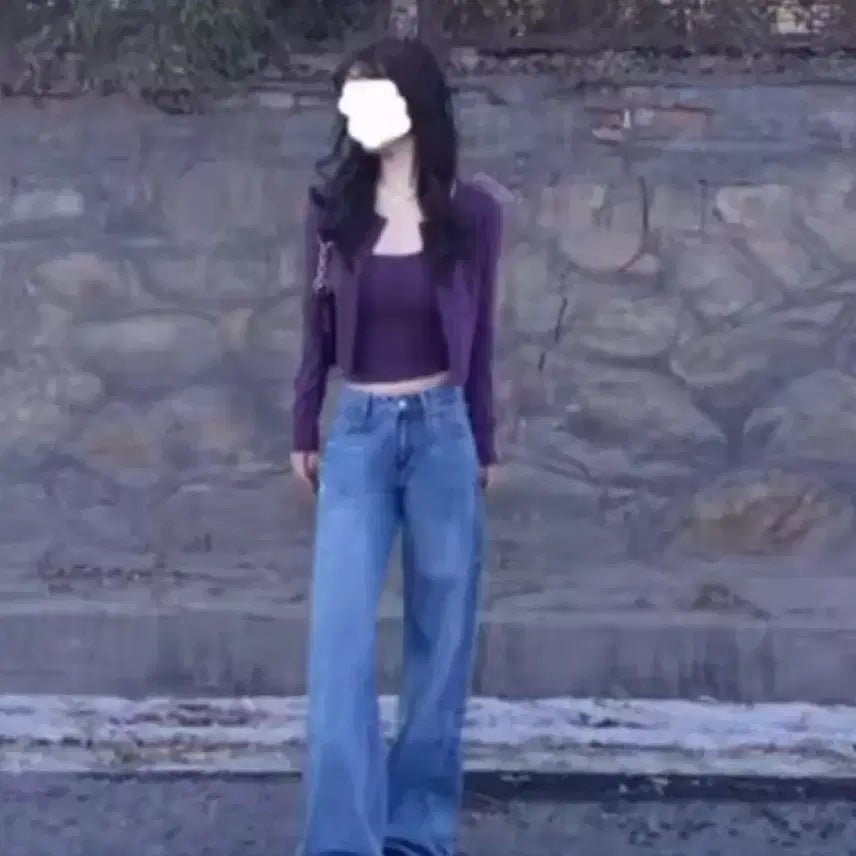 [BUNJANG] Purple Cropped Cardigan Set / 퍼플 크롭 가디건 세트