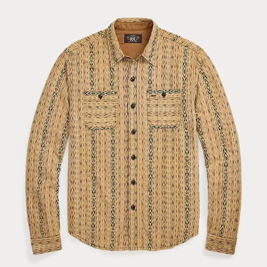 [BUNJANG] RRL Jacquard Work Shirt / rrl 더블알엘 자카드 워크셔츠