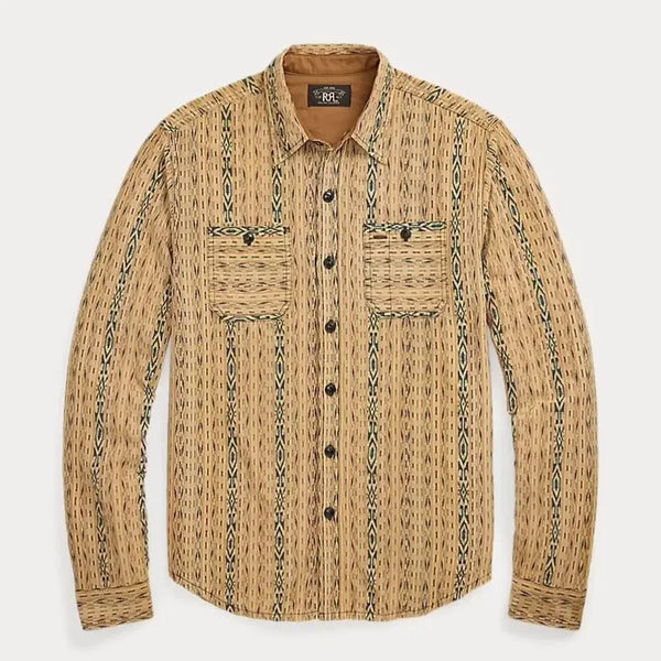 [BUNJANG] RRL Jacquard Work Shirt / rrl 더블알엘 자카드 워크셔츠