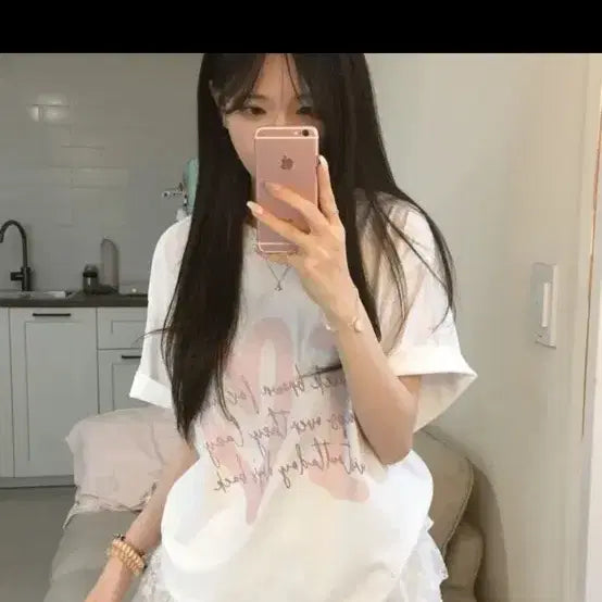 [BUNJANG] Lettering Oversized T-Shirt White / 레터링 오버핏 반팔 (새거,배송비포함)