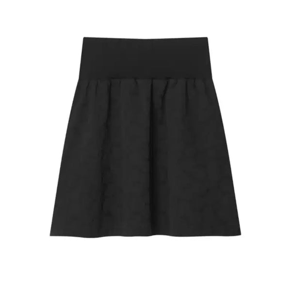 [BUNJANG] Amoroushai Banding Midi Skirt Jacquard Black Free Size / 아모르샤이) Banding Midi Skirt Jacquard BK F