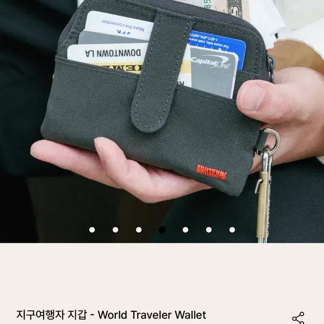 [BUNJANG] Hororororo Wonji Travel Wallet Dark Grey / 호롤롤로 원지 여행지갑 다크그레이 새상품