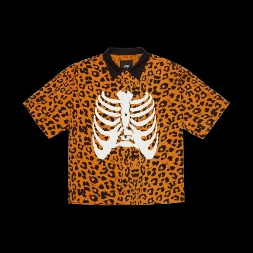 [BUNJANG] Vans x Marksabotage Skeleton Leopard Shirt XL / [XL] 새상품 반스 x 마크사보타지 스켈레톤 레오파드 셔츠