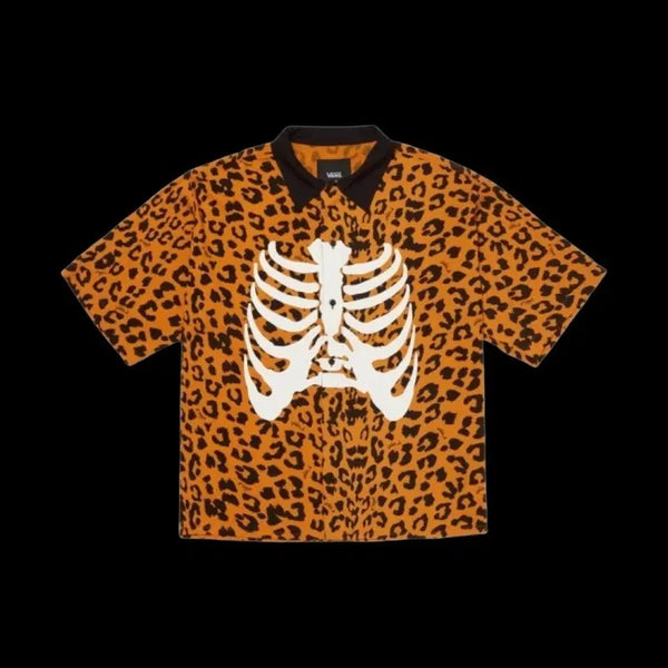 [BUNJANG] Vans x Marksabotage Skeleton Leopard Shirt XL / [XL] 새상품 반스 x 마크사보타지 스켈레톤 레오파드 셔츠