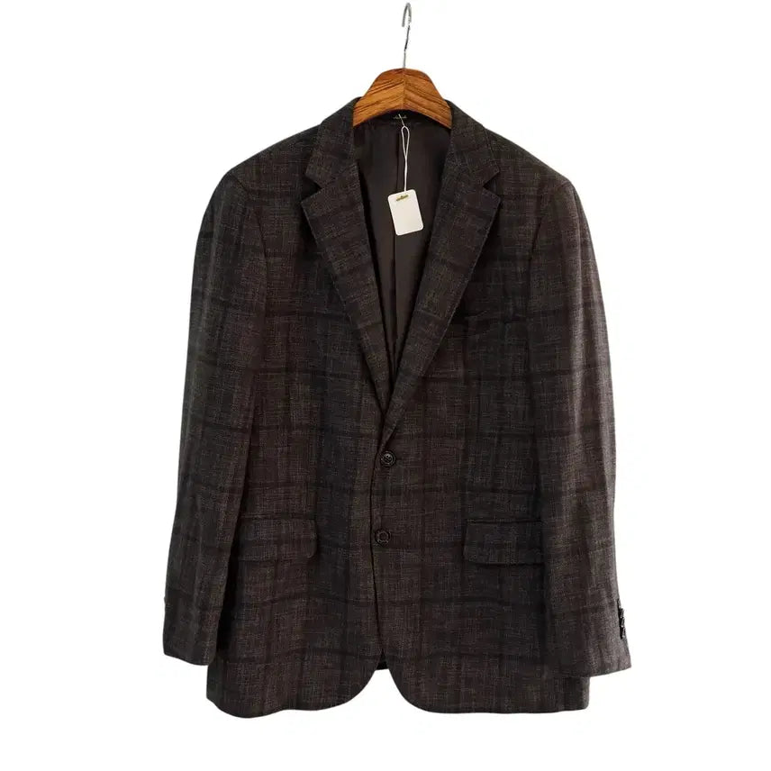 [BUNJANG] Galaxy Suzelo Cashmere Blend Check Blazer Brown Size 100 Authentic / 갤럭시 수젤로 캐시미어 혼방 체크 블레이저 브라운 100 정품