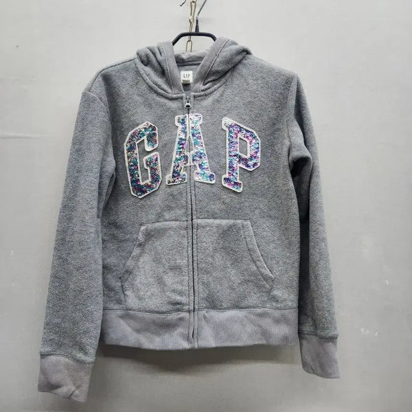 [BUNJANG] GAP Big Logo Cubic Sequin Zip-Up Hoodie S / GAP 갭 빅로고 큐빅 스팽글 후드집업 S