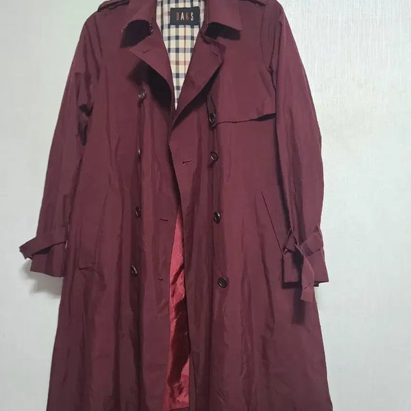 [BUNJANG] Women's Daks Trench Coat Burgundy / 여성닥스 트렌치 코트 버건디