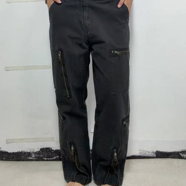 [BUNJANG] thisisneverthat Zipper Detail Utility Pocket Pants Black / 디스이즈네버댓 지퍼 디테일 유틸리티 포켓 팬츠 블랙