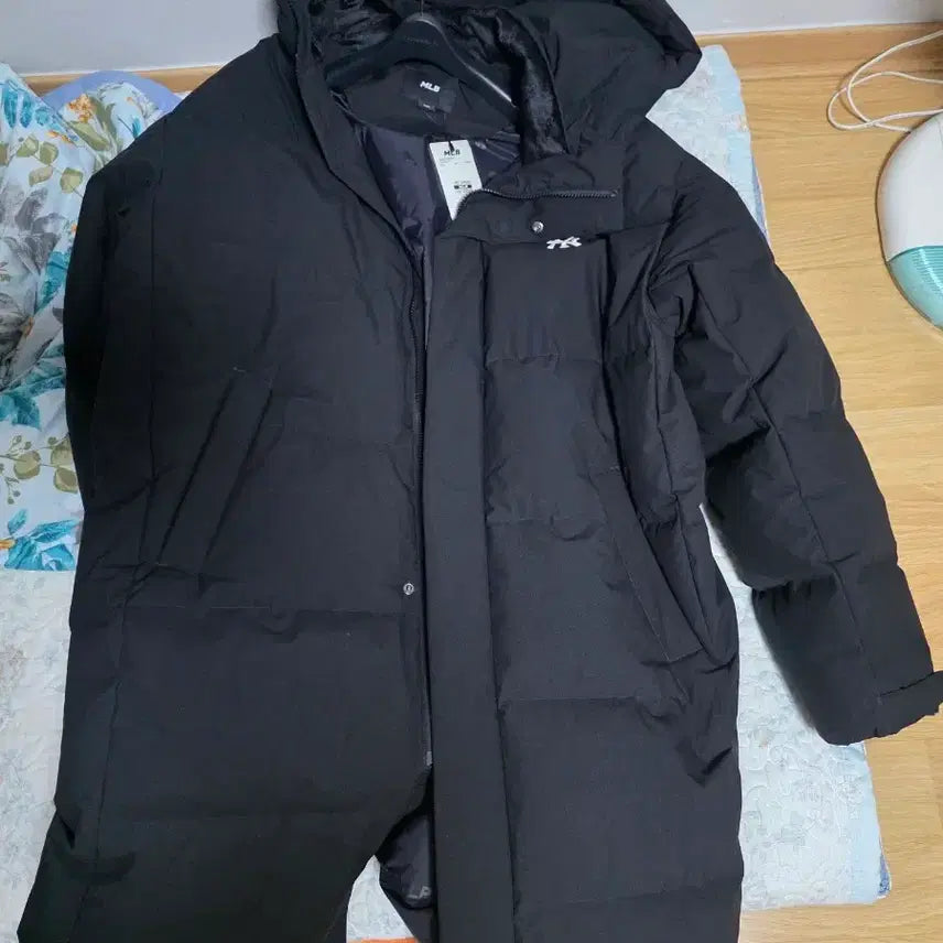 [BUNJANG] MLB Basic Long Padding Black XL / MLB엠엘비 롱패딩 기본급처