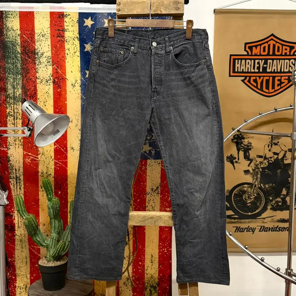 [BUNJANG] Levi's 501 00s Black Denim Jeans / 00s 리바이스 501 흑청 블랙진 데님 팬츠 빈티지 N2331