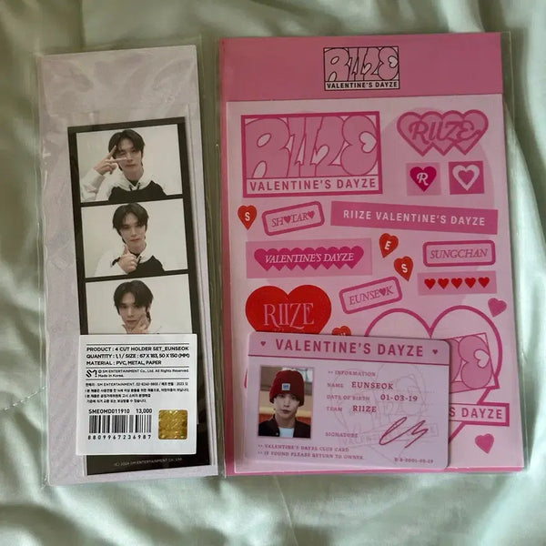 [BUNJANG] RIIZE Eunseok Valentine's Day Sticker & Photocard Holder Set / 원가이하) 라이즈 은석 발렌타인 아이디카드 스티커세트+네컷포토 홀더세트
