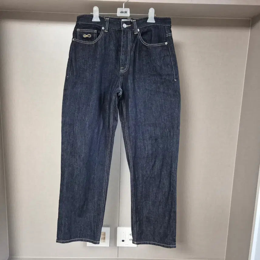 [BUNJANG] Men's Regular Straight P55 Raw Denim Pants PJTF5SZP551 / 32)남성 레귤러 스트레이트 P55 생지 데님팬츠 PJTF5SZP551