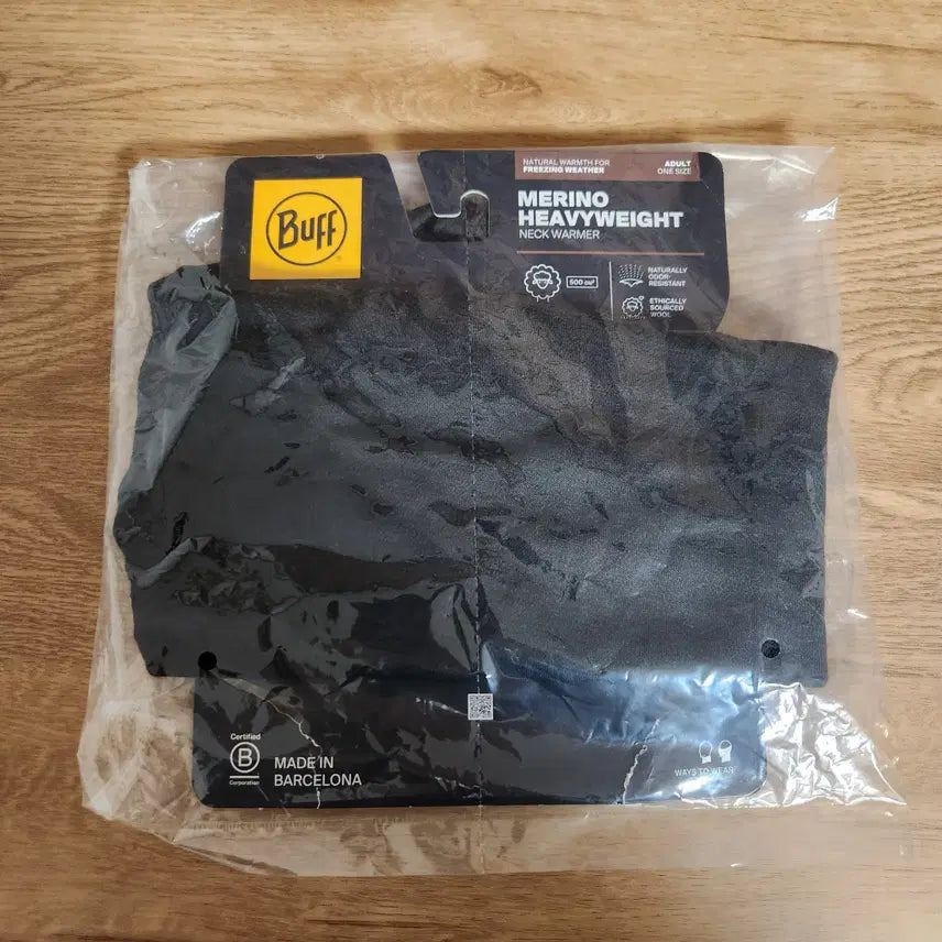 [BUNJANG] BUFF Merino Heavyweight Neck Warmer Solid Black / BUFF 버프 메리노 헤비웨이트 넥워머 솔리드 블랙