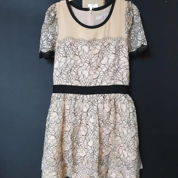 [BUNJANG] Lace Mini Dress - Pink / 진짜만원 라인 하객룩 레이스 미니원피스 66 핑크