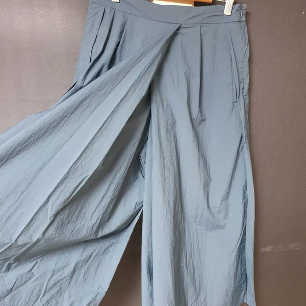[BUNJANG] EnC Lightweight Crinkled Skirt Pants (Teal, Size 66) / 진짜만원 EnC 얇은바스락 치마바지 66 청록