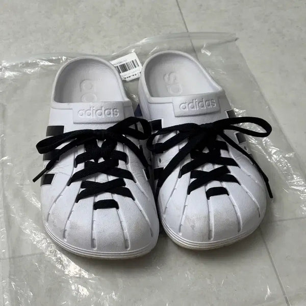 [BUNJANG] Adidas Adilette Clog White / 아디다스 아딜렛 클로그 화이트 265