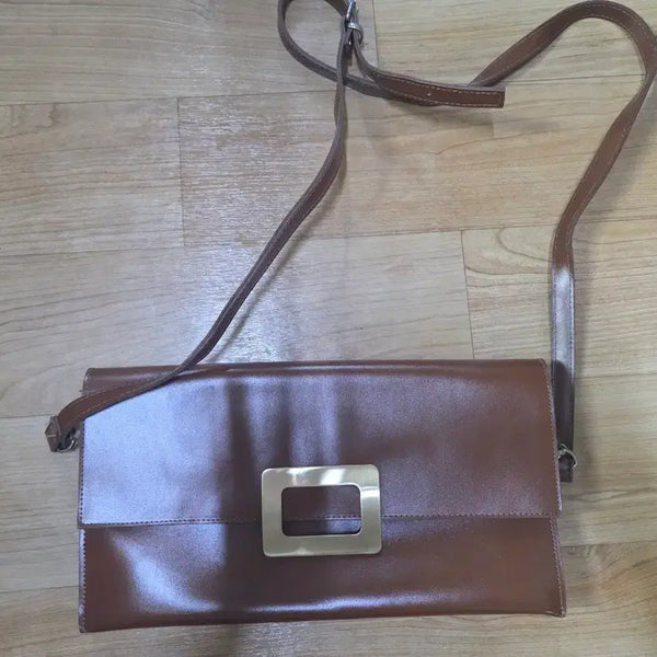 [BUNJANG] Brown Leather Shoulder Bag / 브라운 숄더백