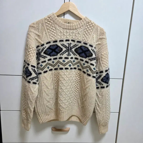 [BUNJANG] Ivory Knit Sweater - Size M / 아이보리 니트 M