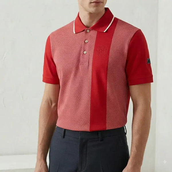 [BUNJANG] Black & White Short Sleeve Polo Shirt / [95]블랙앤화이트 반팔 카라티