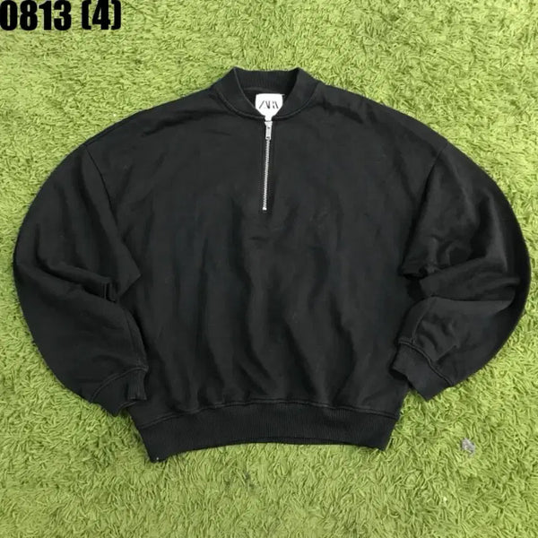 [BUNJANG] Zara Zip-Up Sweatshirt Black 0813 / 자라 집업 맨투맨 블랙 0813
