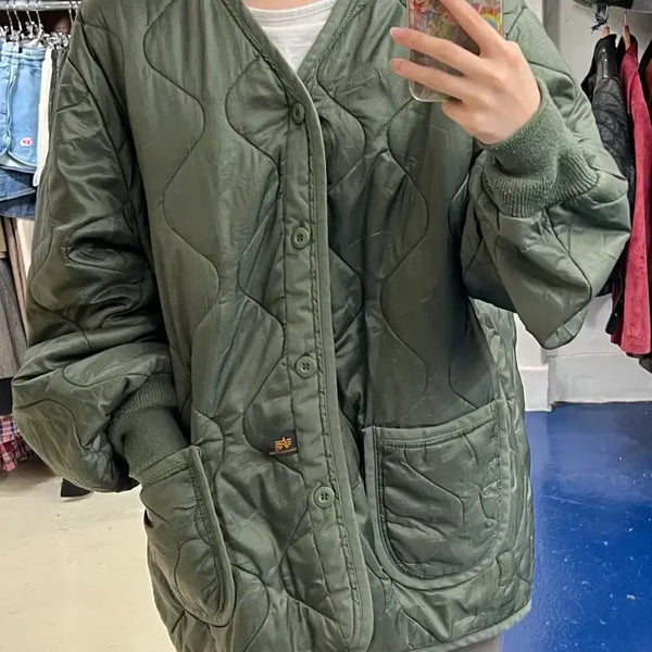 [BUNJANG] Alpha Industries Military Quilted Liner Jacket / 알파 인더스트리 밀리터리 내피 퀄팅 자켓